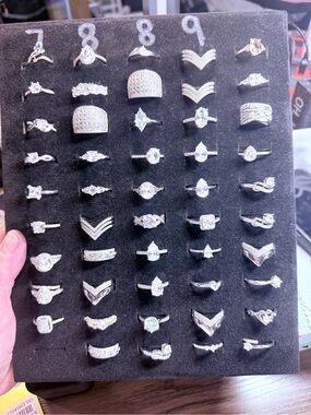 GRA diamond tested Moissanite  Rings. Silver 925 bands $45-600 sizes 6-10